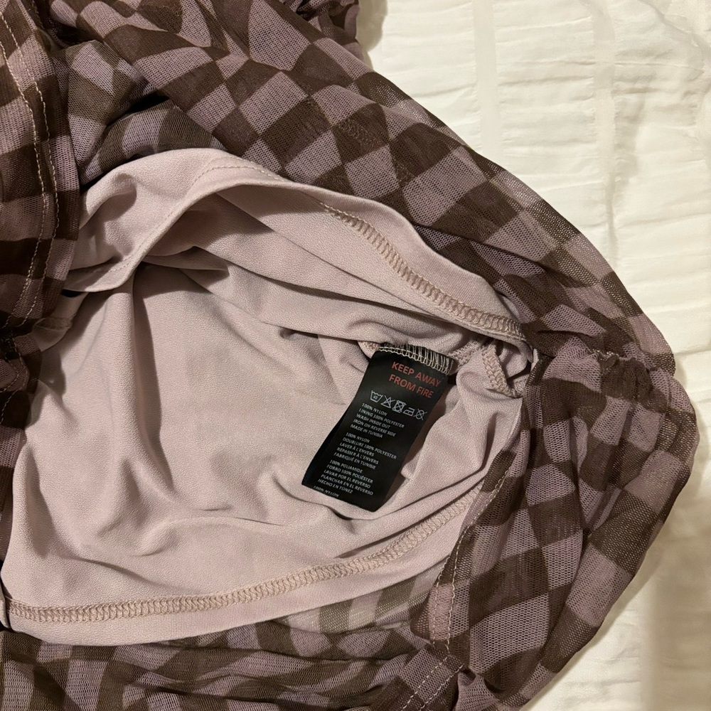 NWT UO ruched mini dress 🤎 - Picture 6 of 6
